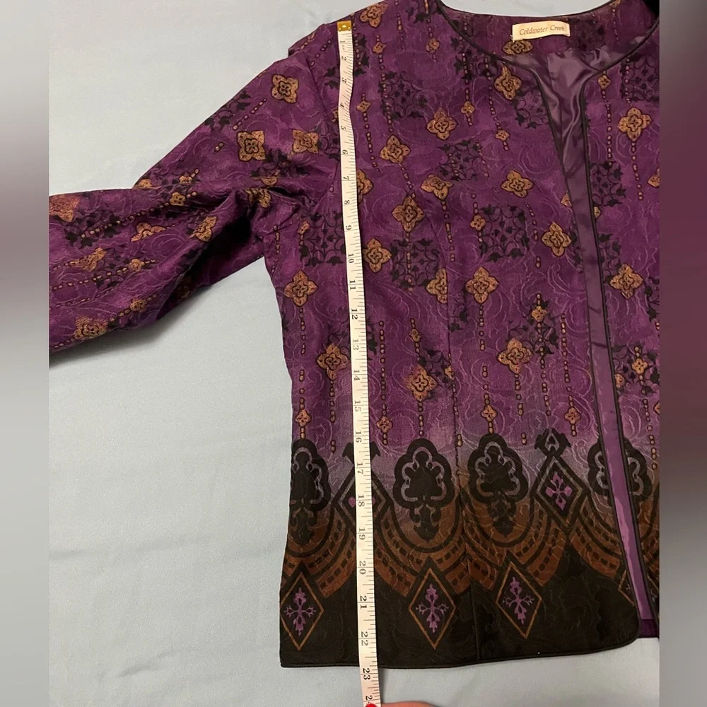 Coldwater Creek Purple Patterned Blazer